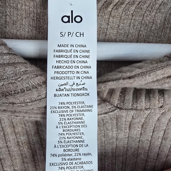 ALO Yoga Muse Hoodie Gravel Heather Cropped Sz Small - Picture 4 of 10